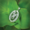 silver taino pendant